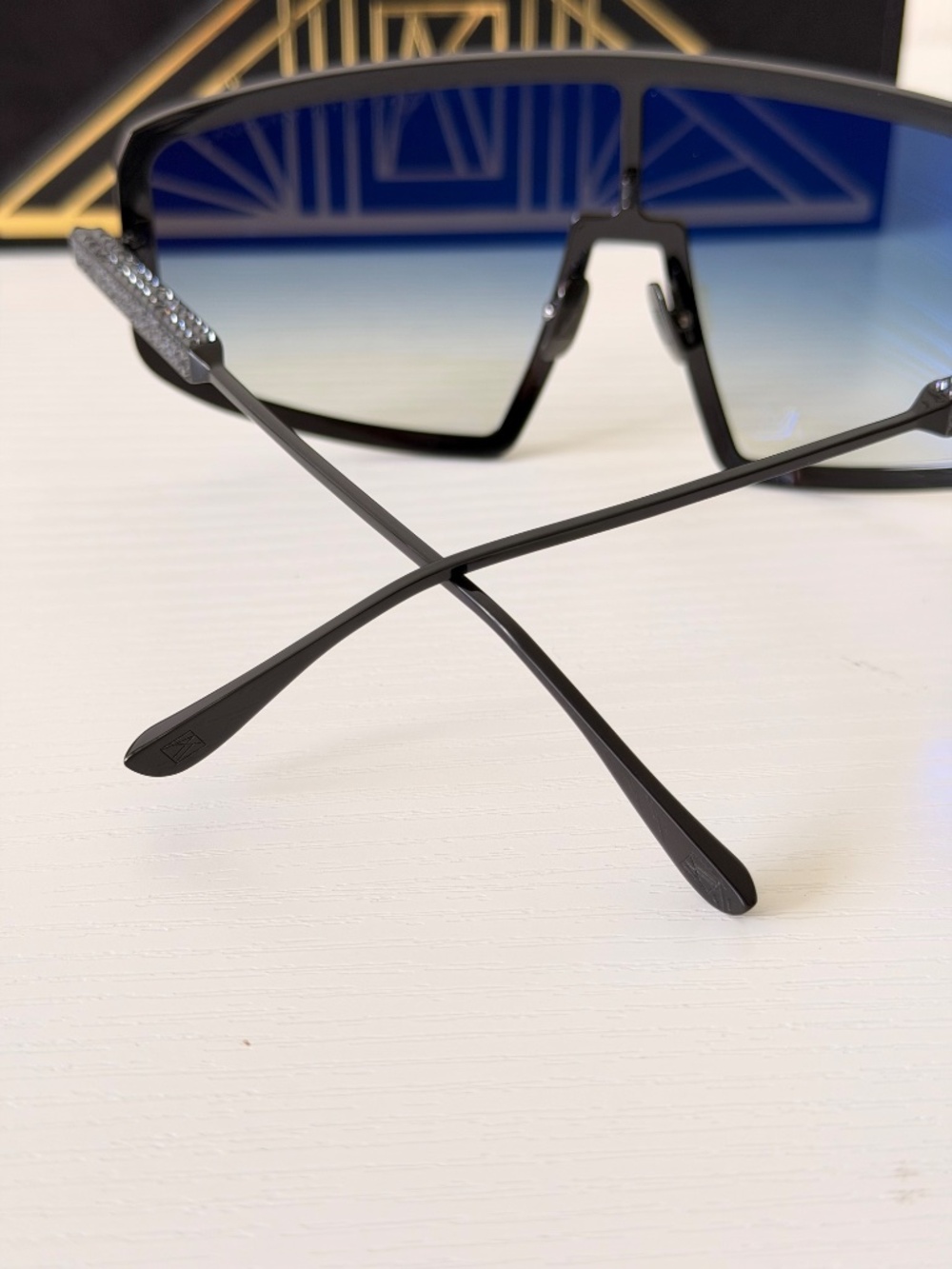 New Anna Karin Karlsson Sunglasses Black Shady Luv 2.0 Limited Edition Authentic - Picture 9 of 11